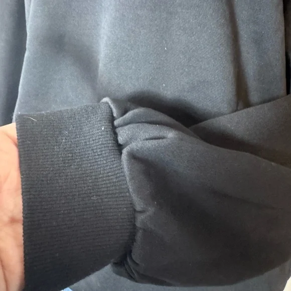 Trendy Queen Oversized Women’s Black Half-Zip Sweatshirt Size L - Picture 7 of 11